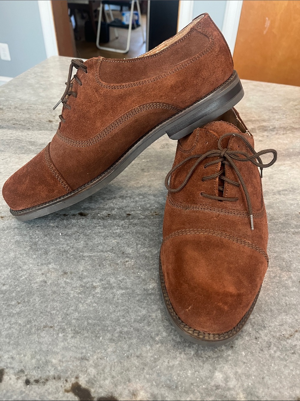 Florsheim Brown Suede Lace-Up Oxfords